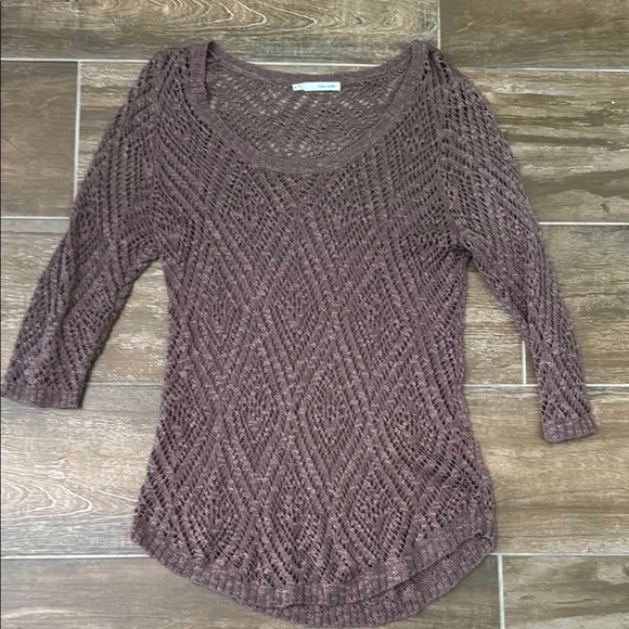 Maurices purple taupe color Knit Sweater - Picture 6 of 9
